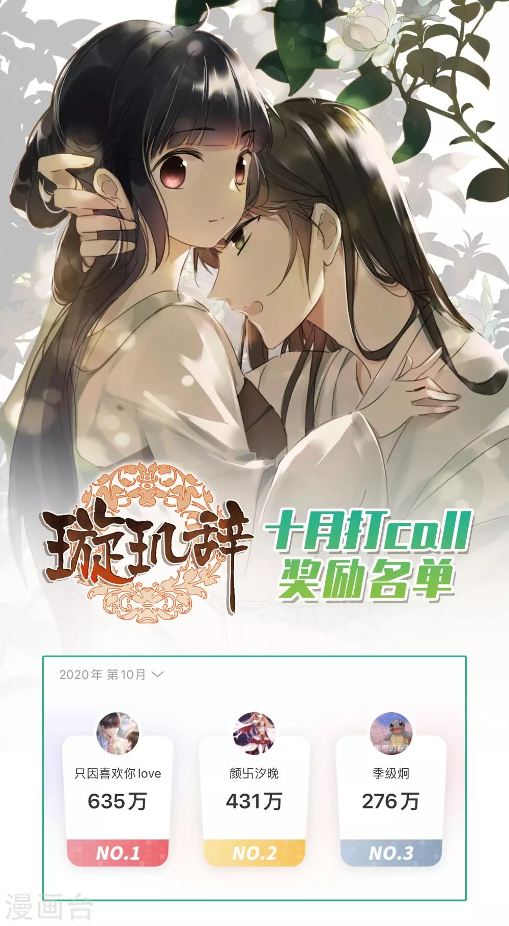 10月打call中奖名单0
